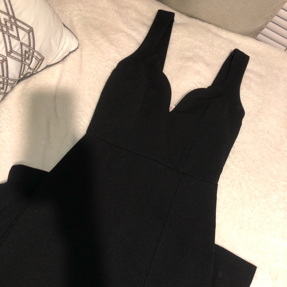 Black dress with slit